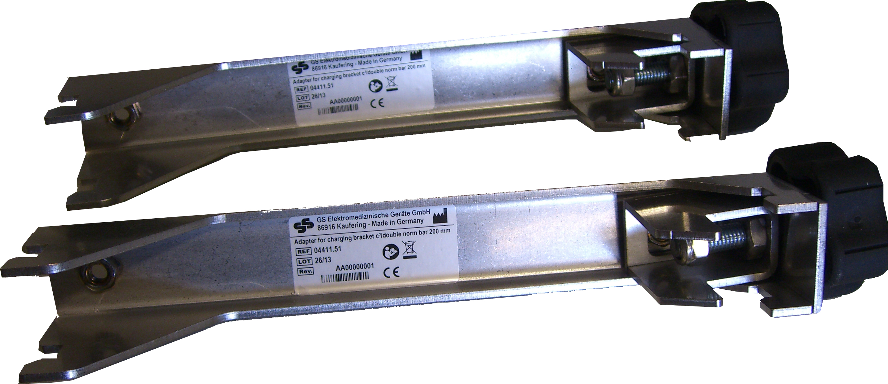 Adapter Ladehalterung corpuls³/Doppelnormschiene 200 mm (Satz à 2 Stück)"Hessen"
