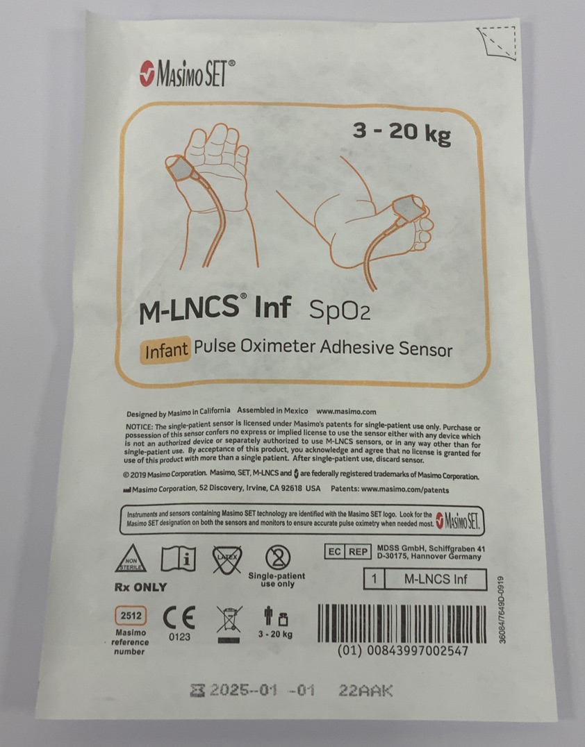 SpO2 Einwegs. Baby-Gr. Masimo 3-20kg Mindestabnahmemenge=20 St. Rainbow!