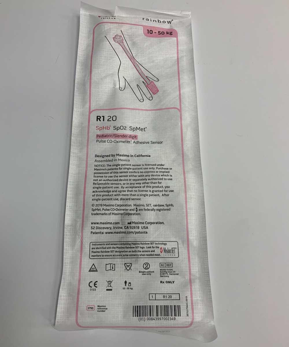 MASIMO® SpO2/HB/Met Rainbow-Einwegsensor Kinder 10-50kg (VE=10) MASIMO® SpO2/HB/Met Rainbow-Einwegsensor Kinder 10-50kg (VE=10)