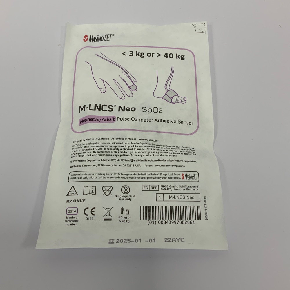 SpO2 Einwegs. Neonaten kl. 3 kg-Zeh gr. 40 kg-Finger -Rainbow- Mindestabnahme=20
